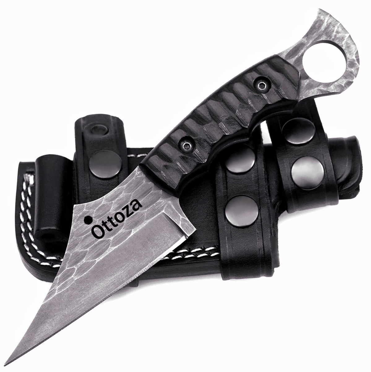 Ottoza Handmade 1095 Carbon Steel Hunting Knife & Micarta Handle No:38