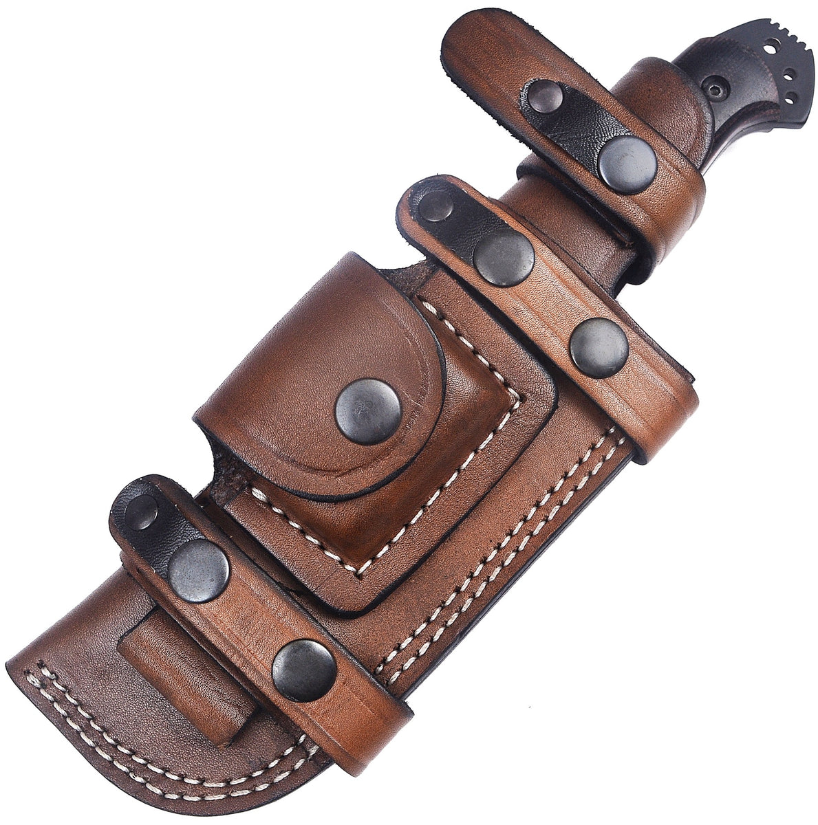 Ottoza Handmade 1095 Carbon Steel Hunting Knife & Black-Red Micarta Ha