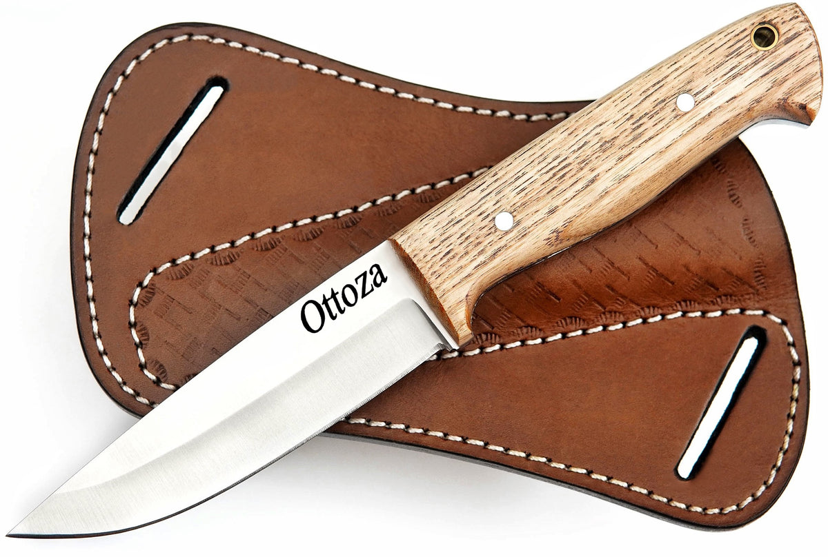 Ottoza 1095 High Carbon Steel Bushcraft Knife & Ash Wood Handle No:403 Ottoza 1095 High Carbon Steel Bushcraft Knife & Ash Wood Handle No:403