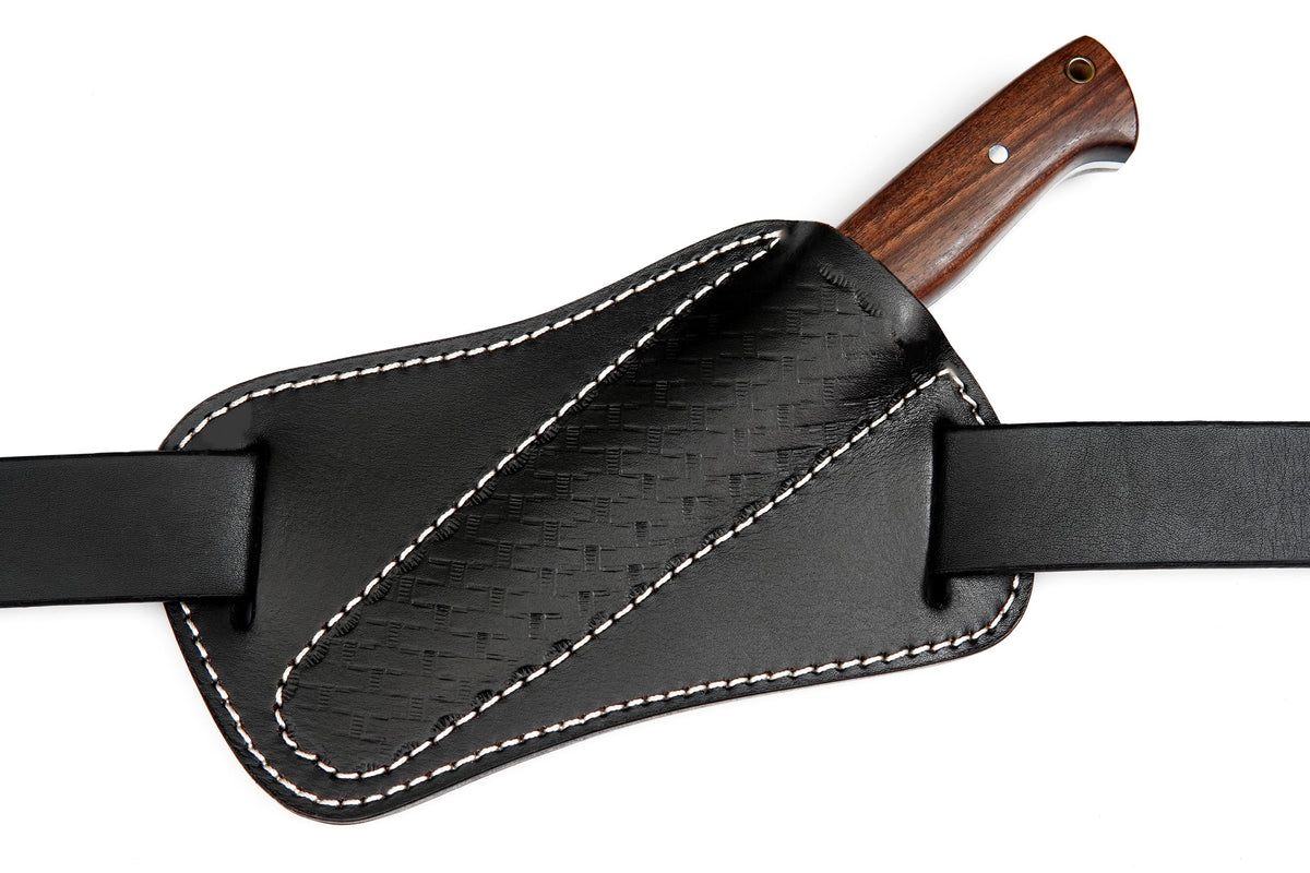 Ottoza 1095 High Carbon Steel Bushcraft Knife & Walnut Wood Handle No: