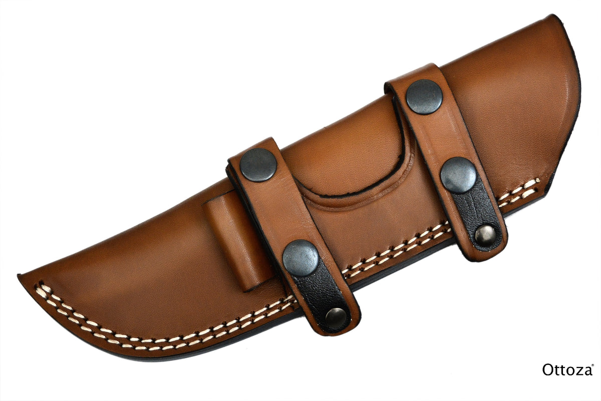 Ottoza Handmade Leather Knife Sheath RIGHT Hand Knife Sheath No:44