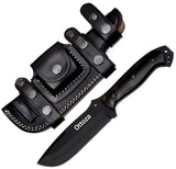 Ottoza Handmade 1095 Carbon Steel Hunting Knife & Cow Horn Handle No:338