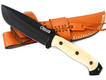 Ottoza Handmade 1095 Carbon Steel Hunting Knife & Bone Handle No:324