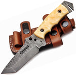 Ottoza Handmade 1095 Carbon Steel Hunting Knife & Bone Handle No:380
