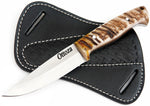 Ottoza 1095 High Carbon Steel Bushcraft Knife & Ram Horn Handle 425