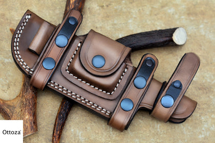 Ottoza Handmade Leather Knife Sheath RIGHT Hand Knife Sheath No:37