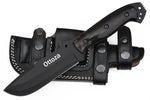 Ottoza Handmade 1095 Carbon Steel Hunting Knife & Cow Horn Handle No:338
