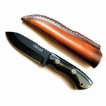 Ottoza Handmade Small Bushcraft / Hunting Knife & Black Werzalit Handle No:369