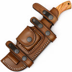 Ottoza Handmade D2 Steel Tracker Knife Olive Wood-Bone Handle No:374
