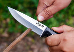 Ottoza 1095 High Carbon Steel Bushcraft Knife & Cow Horn Handle No:399