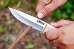 Ottoza 1095 High Carbon Steel Bushcraft Knife & Ash Wood Handle No:403