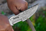 Ottoza Handmade Damascus Tracker Knife with Ram Horn Handle No:262