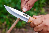 Ottoza 1095 High Carbon Steel Bushcraft Knife & Olive Wood Handle No:405