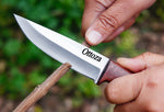 Ottoza 1095 High Carbon Steel Bushcraft Knife & Ballad Wood Handle No:404