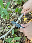 Ottoza Handmade Small Bushcraft / Hunting Knife & Black Werzalit Handle No:369