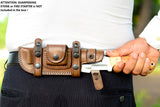Ottoza Handmade D2 Steel Tracker Knife Olive Wood-Bone Handle No:374