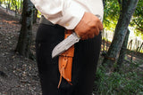 Ottoza Handmade Damascus Hunting Knife & Bone Handle 423