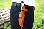 Ottoza Handmade 1095 Carbon Steel Hunting Knife & Bone Handle No:324
