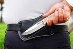 Ottoza 1095 High Carbon Steel Bushcraft Knife & Ash Wood Handle No:394