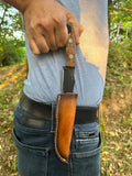 Ottoza Handmade Small Bushcraft / Hunting Knife & Gum Wood Handle No:362