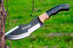 Ottoza Handmade D2 Steel Tracker Knife with Cow Horn & Olive Wood Handle No:204