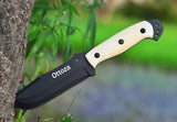 Ottoza Handmade 1095 Carbon Steel Hunting Knife & Bone Handle No:324