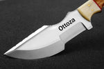 Ottoza Handmade D2 Steel Tracker Knife Olive Wood-Bone Handle No:374