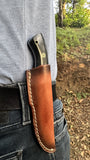 Ottoza Handmade Small Bushcraft / Hunting Knife & Black Werzalit Handle No:369
