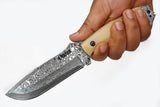 Ottoza Handmade Damascus Hunting Knife & Bone Handle 423