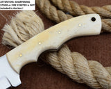 Ottoza Handmade D2 Steel Tracker Knife with Bone Handle No:371