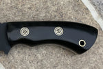 Ottoza Handmade Small Bushcraft / Hunting Knife & Black Werzalit Handle No:369