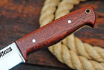 Ottoza 1095 High Carbon Steel Bushcraft Knife & Ballad Wood Handle No:395
