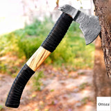 Ottoza Damascus Viking Axe - Tomahawk Axe - Camping Axe - Damascus Axe No:260