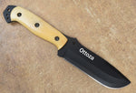 Ottoza Handmade 1095 Carbon Steel Hunting Knife & Bone Handle No:324