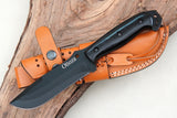 Ottoza Handmade 1095 Carbon Steel Hunting Knife & Cow Horn Handle No:358