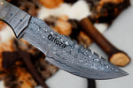 Ottoza Handmade Damascus Tracker Knife with Ram Horn Handle No:262