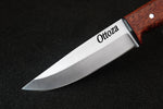 Ottoza 1095 High Carbon Steel Bushcraft Knife & Ballad Wood Handle No:404