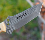 Ottoza Handmade 1095 Carbon Steel Hunting Knife & Bone Handle No:380