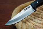 Ottoza 1095 High Carbon Steel Bushcraft Knife & Cow Horn Handle No:399