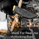 Ottoza Handmade Damascus Tracker Knife with Bone Handle No:115