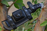 Ottoza Handmade Damascus Hunting Knife & Cow Horn Handle No:408