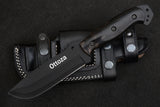 Ottoza Handmade 1095 Carbon Steel Hunting Knife & Cow Horn Handle No:338