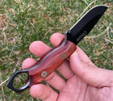 Ottoza Handmade Small Bushcraft / Hunting Knife & Padouk Wood Handle No:363