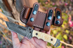 Ottoza Handmade 1095 Carbon Steel Hunting Knife & Bone Handle No:380