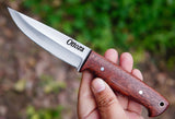Ottoza 1095 High Carbon Steel Bushcraft Knife & Ballad Wood Handle No:395