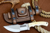 Ottoza Handmade D2 Steel Tracker Knife with Bone Handle No:371