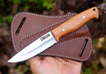 Ottoza 1095 High Carbon Steel Bushcraft Knife & Olive Wood Handle No:405