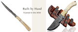 Ottoza Handmade Damascus Tracker Knife with Bone Handle No:115
