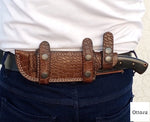 Ottoza Handmade D2 Steel Tracker Knife with Cow Horn & Olive Wood Handle No:204