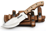 Ottoza Handmade D2 Steel Tracker Knife with Walnut Wood Handle No:200